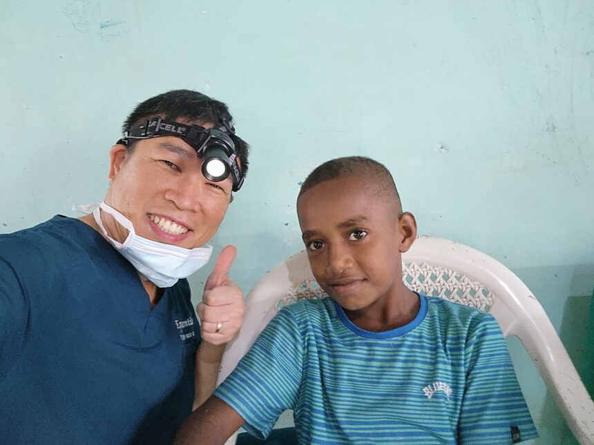 Dental missionary volunteering in Santo, Vanuatu